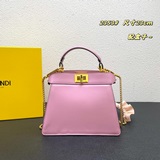 В комплекте с коробкой, оригинальная кожа, кожаная сумка FENDI Peekaboolseeu Pet