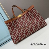 Средняя сумка X-Tote из шерсти с узором «гусиная лапка» серого цвета, украшенная