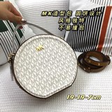 MK круглый чехол для карт с комбинированным дизайном, сочетающий гладкую кожу и 
