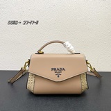 Новая модная сумка Prada с крышкой, изготовленная из кожи оленя с узором страуса