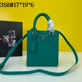 Высококачественная сумка Prada «PRADA» обновленная версия из кожи Saffiano с кру