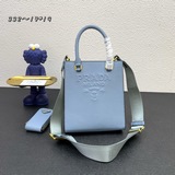 Маленькая сумка-тоут 1BA332 из кожи Saffiano с двумя ручками и съемным плечевым 