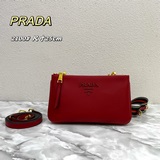 PRAD сумка через плечо с двойной застежкой-молнией и двойными плечевыми ремнями,