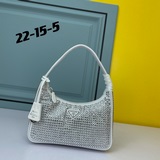Prada 2023 Новая сумка Hobo с блестящими стразами. Вся сумка украшена стразами в