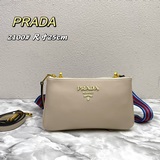 PRAD сумка через плечо с двойной застежкой-молнией и двойными плечевыми ремнями,