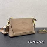 Классическая легендарная сумка PRADA с двумя ремнями (кожаный ремень + широкий т
