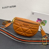 Prada Новая женская вышитая сумка на пояс. Эта сумка на пояс с ромбовидной вышив