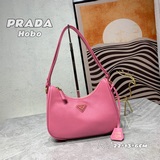 Популярная модель Prad* Hobo, новая кожаная сумка через плечо/на пояс, красного 