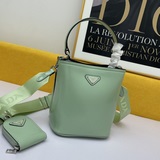 Оригинальная кожа 1BA222 Prada Double Saffiano сумка с крестообразным узором.