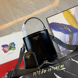 Оригинальная кожа 1BA222 Prada Double Saffiano сумка с крестообразным узором.