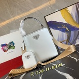 Оригинальная кожа 1BA222 Prada Double Saffiano сумка с крестообразным узором.