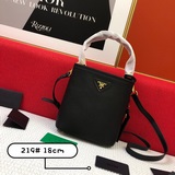 Оригинальная кожа 1BA219 Prada Double Saffiano сумка с крестообразным узором.