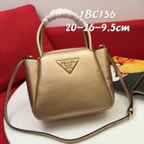 Новая модель женской сумки Prada, 1BC156, с классическим металлическим логотипом
