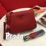 Prada сумка с клапаном и одним плечевым ремнем, модель 66136, с двумя плечевыми 