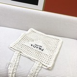 Prad сумка для покупок из рафии, черно-белая, в наличии. Детали： размеры： 37 × 3