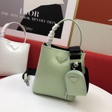Оригинальная кожа, новейшая модель от Prada, сумка из блестящей кожи, лаконичная