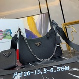 Новая модель 1BH204 из кожи, нейлоновая сумка Hobo, которую можно носить в руке 