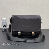 Prada, большая сумка через плечо, нейлон, классическая, оригинальная корейская т