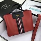 Новая сумка Prada из кожи бычка с цветными полосками, модель № 2096. Изготовлена