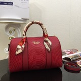Оригинальная сумка-подушка Prada 9871. Оригинальный узор + кожа с текстурой личи