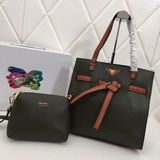 Новейшая модная сумка-сумка Prada «PRADA» для женщин [Розовый] Сумка с ручкой.
