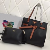 Новейшая модная сумка-сумка Prada «PRADA» для женщин [Розовый] Сумка с ручкой.