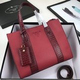 Новая сумка Prada из кожи бычка с текстурой кожи аллигатора, артикул 82509#. Изг
