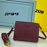 Оригинальное высокое качество ~~ Новая модель 2128 Saffiano от Prada, кожа с гру