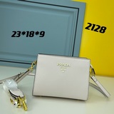 Оригинальное высокое качество ~~ Новая модель 2128Saffiano от Prada, кожа с груб