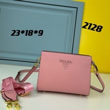 Оригинальное высокое качество ~~ Новая модель 2128 Saffiano от Prada, кожа с гру