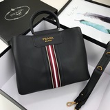 Новая сумка Prada из кожи бычка с цветными полосками, модель № 2096. Изготовлена
