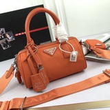 Prada 2023 весна-лето новейшая сумка Boston P классическая сумка Boston в сочета