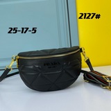 PRADA Prada Новая женская вышитая сумка на пояс. Эта сумка на пояс с ромбовидной