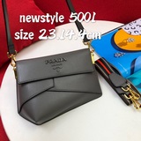 Новая модель Prada 2023, модная и стильная, популярная в магазинах, из кожи Saff