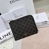 Celine Triomphe Сумка из парусины и кожи с застежкой-молнией и съемным карманом 
