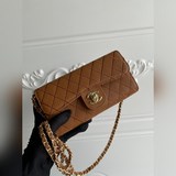 Chanel одноплечевая сумка через плечо с цепочкой. Классический логотип с двойной