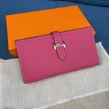 【Оригинальный товар Hermes】 Новый женский кожаный кошелек вертикальной формы с в