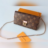 M61273 Кожаный кошелек из ткани Damier с цветной кожаной подкладкой и застежкой,