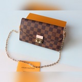M61273 Кожаный кошелек из ткани Damier с цветной кожаной подкладкой и застежкой,