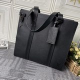 m57308 Кожаный черный портфель-тоут, новый lv aerogram tot.