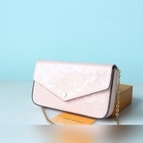 M61276 Сумка Louis Vuitton Felicie из лакированной кожи с тиснением отличается э