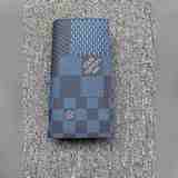 N60435 Синий кожаный кошелек Brazza из серии Damier Graphite 3.