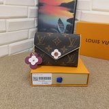 Оригинальный кожаный кошелек Louis Vuitton Emilie, модный и практичный, с розово