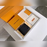 Короткий чехол для фотоальбома, изготовленный из знаковой ткани Damier Graphite,
