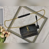 SAINT LAURENT новейшая сумка с крокодиловым узором, такая же, как у Принцессы Вэ