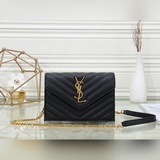 Сумка Saint Laurent в форме конверта, новейшая модель в цвете «икра» с индивидуа