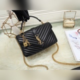 Средний размер, кожа овцы, золотая фурнитура, YSL Saint Laurent&SLP, популяр