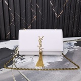 Сумка Saint Laurent с логотипом на передней клапане, ремешком через плечо с заст