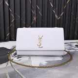 Сумка Saint Laurent с логотипом на передней клапане, ремешком через плечо с заст