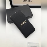 Кожаный кошелек Saint Laurent с тиснением! Артикул： 358093-1 Кожа бычка, металли